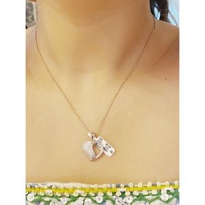 Heart Zircon sterling silver 925 necklace